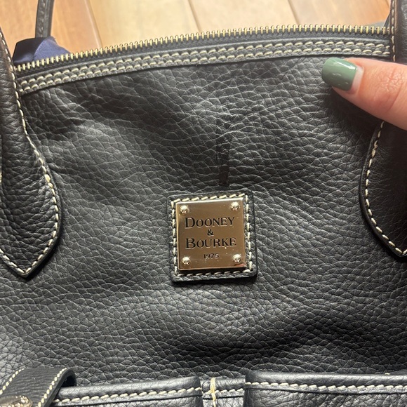 Dooney & Bourke Black Pebbled Leather Tote - Picture 6 of 7